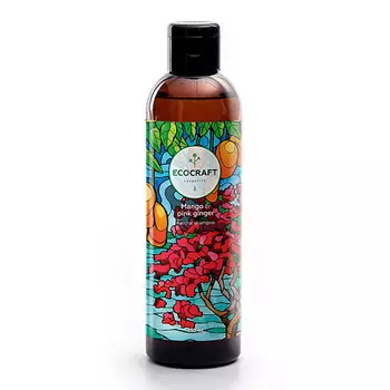 ECOCRAFT Шампунь для роста волос Манго и розовый имбирь Mango & Pink Ginger Natural Shampoo