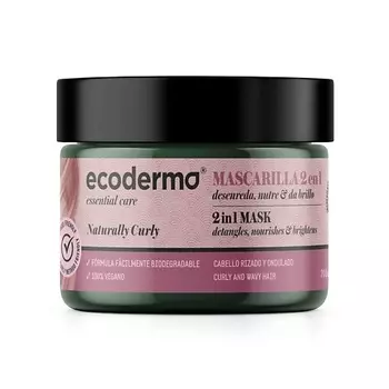 ECODERMA Маска для кудрявых волос 2 в 1 питающая и облегчающая расчесывание Naturally Curly 2 in 1 Mask