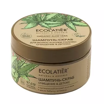 ECOLATIER GREEN Шампунь-скраб для волос и кожи головы ОЧИЩЕНИЕ & ДЕТОКС ORGANIC ALOE VERA 300.0