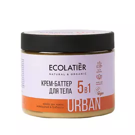 ECOLATIER Крем-баттер для тела 5 в 1 какао, ши, кокос, макадамия, бабассу 400.0