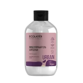 ECOLATIER Мицеллярный гель для душа рисовое молочко & ши 600.0