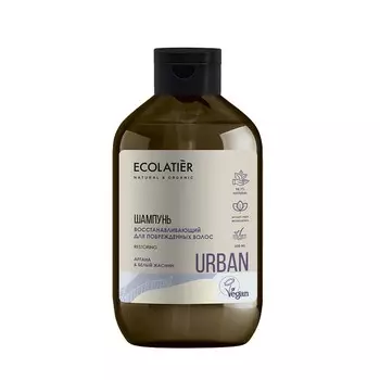 ECOLATIER Шампунь Восстанавливающий для поврежденных волос аргана & белый жасмин 600.0