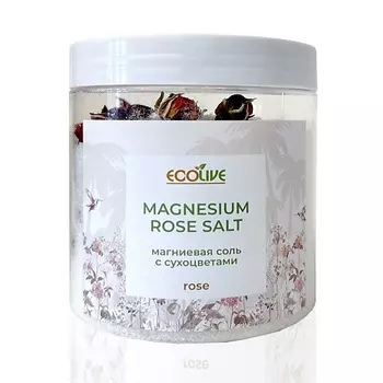 ECOLIVE Магниевая соль для ванны с сухоцветами