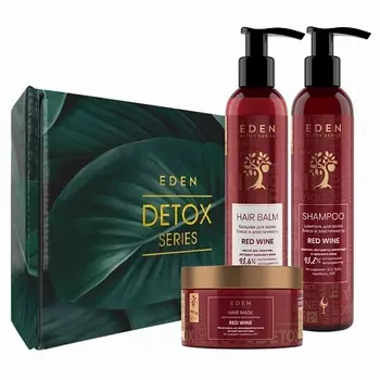 EDEN Подарочный набор Шампунь Red Wine +Бальзам Red Wine + маска Red Wine +подарок Шоппер