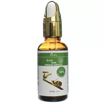 EKEL Ампульная сыворотка для лица с Улиточным муцином Premium Ampoule Black Snail 30.0