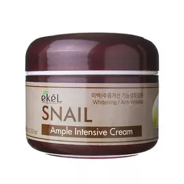 EKEL Крем для лица с Муцином улитки Ампульный Регенерирующий Ample Intensive Cream Snail 100.0