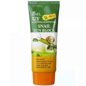 EKEL Крем солнцезащитный с муцином улитки Soothing & Moisture Sun Block SPF 50/PA+++ 70.0
