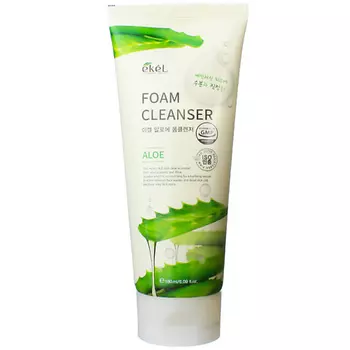 EKEL Пенка для умывания с Алоэ Успокаивающая Foam Cleanser Aloe 180