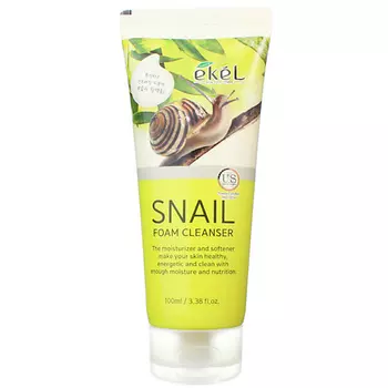 EKEL Пенка для умывания с Муцином улитки Омолаживающая Foam Cleanser Snail 100.0