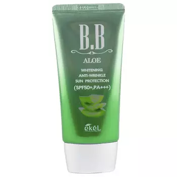 EKEL Тональный ББ крем с Алоэ Увлажняющий BB Cream Aloe Sun Protection SPF50+ PA+++