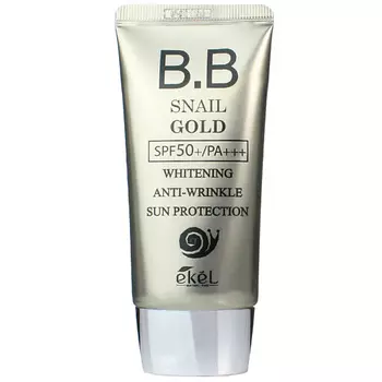 EKEL Тональный ББ крем с Муцином улитки и Золотом Sun Protection SPF 50+ PA+++ 50.0
