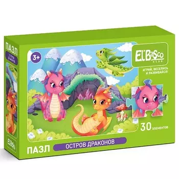 EL'BASCO Пазл детский 27х20 см Остров драконов 1.0