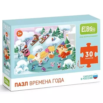 EL'BASCO Пазл детский 27х20 см Времена года Зима 1.0
