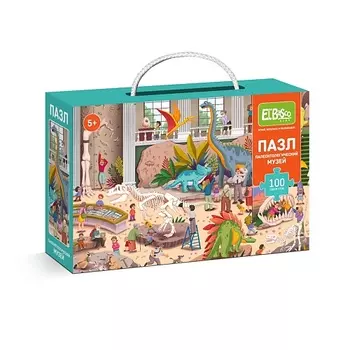 EL'BASCO Пазлы для детей Ночь в музее. Палеонтологический музей 100 элементов 1.0