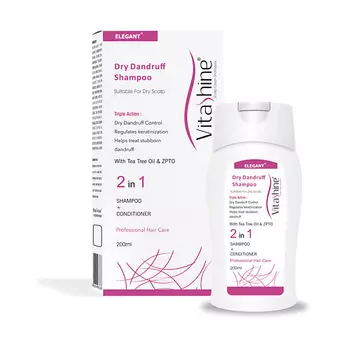 ELEGANT COSMED Шампунь против перхоти для сухих волос Vitashine 200.0