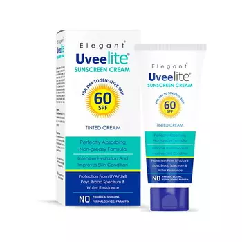 ELEGANT COSMED Солнцезащитный тональный крем SPF 60 для сухой и чувствительной кожи Uveelite 50.0