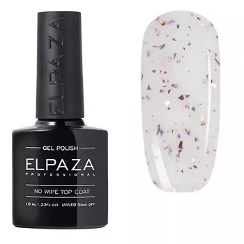 ELPAZA PROFESSIONAL Топ без липкого слоя Top No Wipe Flakes с разноцветными хлопьями 10