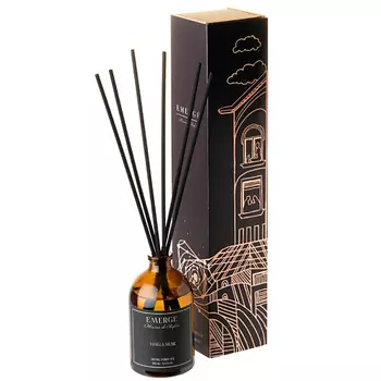 EMERGE Диффузор ароматический Ваниль Мускус для дома с палочками 100.0