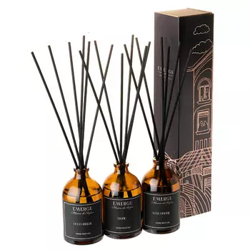 EMERGE Набор 3 диффузора ароматических (Бриз Океана, Тропик, Лемонграсс) 150.0