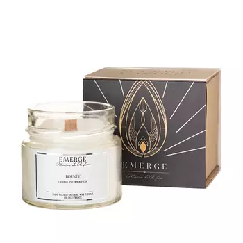 EMERGE Свеча ароматическая Баунти (Кокос и Шоколад) с деревянным фитилем 100.0