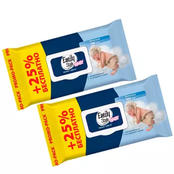 EMILYSTYLE Влажные салфетки Для детей с клапаном 200.0