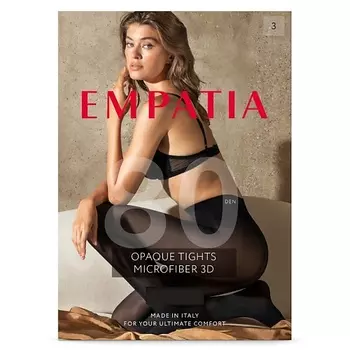 EMPATIA Полупрозрачные колготки из микрофибры 3d 80 DEN Black