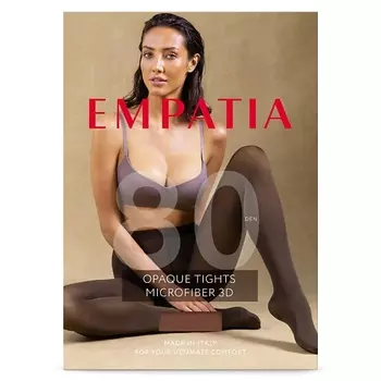 EMPATIA Полупрозрачные колготки из микрофибры 3d 80 DEN Moka