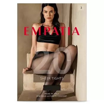 EMPATIA Прозрачные колготки из лайкры 20 DEN Black