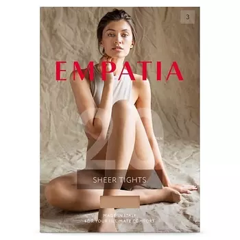 EMPATIA Прозрачные колготки из лайкры 20 DEN Camel