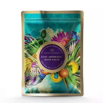 EMPIRE AUSTRALIA Соль для ванны с маслами цветка лотоса и сладкого апельсина Sapphire Coast