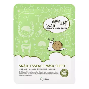 ESFOLIO Маска для лица ESFOLIO с экстрактом секрета улитки.
