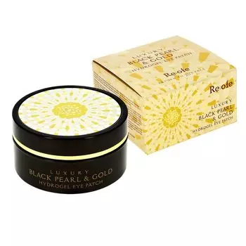 ESFOLIO Патчи для глаз LUXURY BLACK PEARL&GOLD гидрогелевые с золотом и экстрактом черного жемчуга 60.0