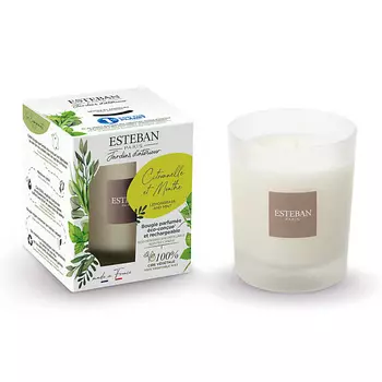 ESTEBAN PARIS PARFUMS Свеча ароматическая в стеклянном стакане Лемонграсс и мята