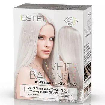 ESTEL PROFESSIONAL Набор для осветления и тонирования волос WHITE BALANCE 12.1 искрящийся хрусталь