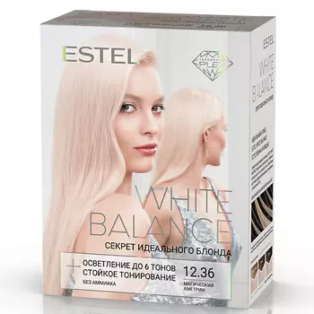 ESTEL PROFESSIONAL Набор для осветления и тонирования волос WHITE BALANCE 12.36 магический аметрин