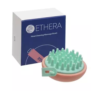 ETHERA Массажная силиконовая щётка для мытья головы, розовый
