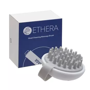 ETHERA Массажная силиконовая щётка для мытья головы, белый