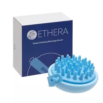 ETHERA Массажная силиконовая щётка для мытья головы, синий