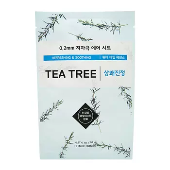 ETUDE 0.2 Air Mask Tea Tree Refreshing & Soothing Маска для лица тканевая c чайным деревом 20.0