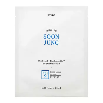 ETUDE Маска для лица SOON JUNG с мадекассосидом и пантенолом успокаивающая