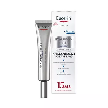 EUCERIN Антивозрастной крем для ухода за кожей вокруг глаз Hyaluron-Filler SPF 15