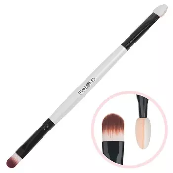 EVABOND Кисть макияжная двухсторонняя для теней с аппликатором 1.0