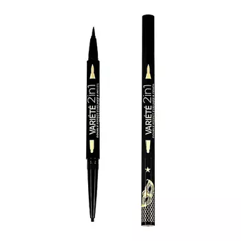 EVELINE Карандаш-подводка для глаз водостойкая Variete 2 in 1 Eyeliner & Pencil