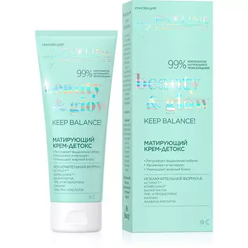 EVELINE Крем-детокс для лица BEAUTY&GLOW матирующий 75.0