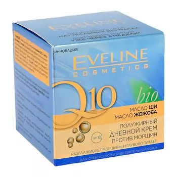 EVELINE Крем для лица Q 10 дневной полужирный spf-10 (против морщин)