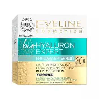 EVELINE Крем-концентрат для лица BIO HYALURON EXPERT 60+ мультипитательный восстанавливающий