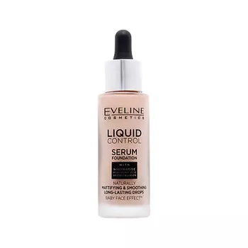 EVELINE Крем тональный для лица Liquid Control Serum Foundation