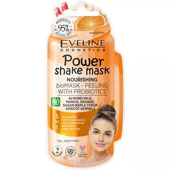 EVELINE Маска-пилинг для лица с пробиотиками и миндальным молочком (ревитализирующая)