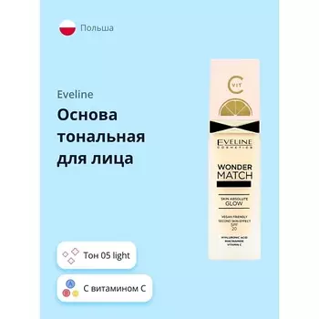 EVELINE Основа тональная для лица WONDER MATCH LUMI