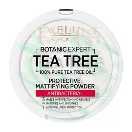 EVELINE Пудра компактная для лица BOTANIC EXPERT 3 в 1 антибактериальная матирующая